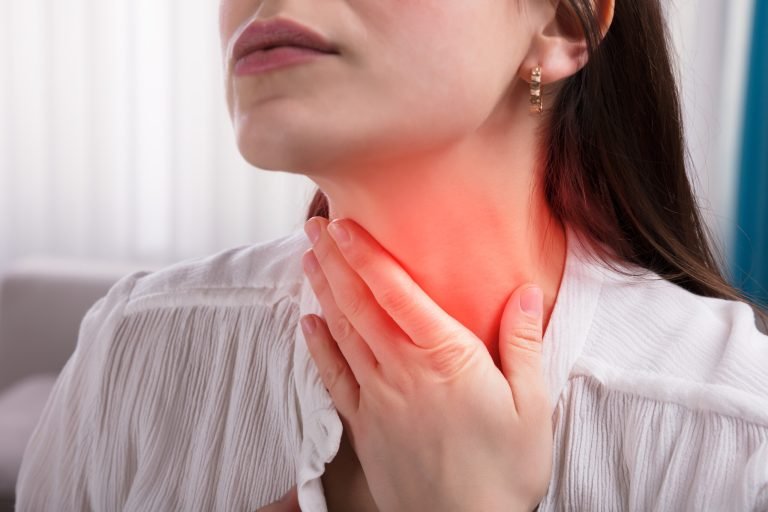 white spots inside the throat